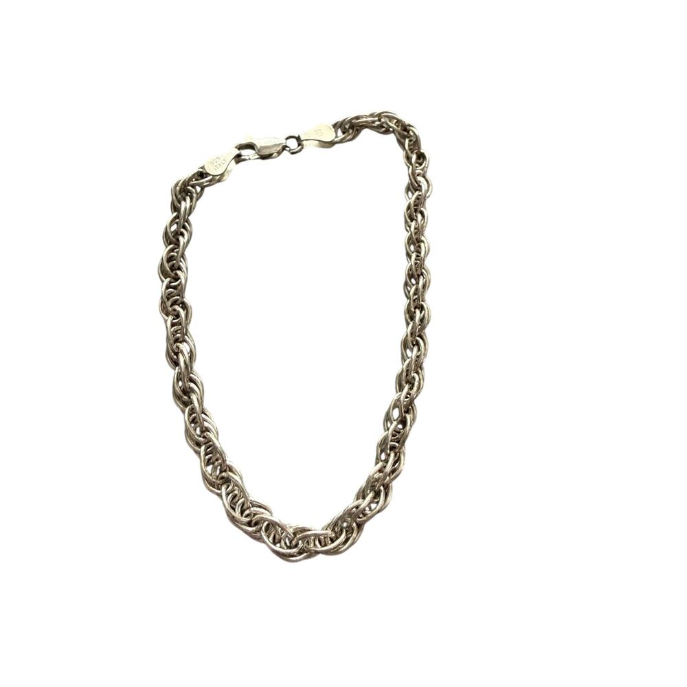 Stefani Argento 925 Sterling Silver Rope Bracelet